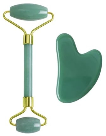 Gesichtsroller Gua Sha Gouache Schaber Natürlicher Amethyst Rose Jade Steine Roller und Guasha Set Facial Lift Hautpflege Werkzeuge, Typ 11