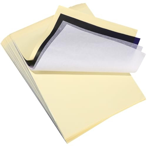 LEAZZLE 100 Blatt Tattoo Transferpapier, A4 Tattoo Stencil Papier, Tattoo Papier Für Den Kommerziellen und Persönlichen Gebrauch, Geeignet für Tattoo Dekoration