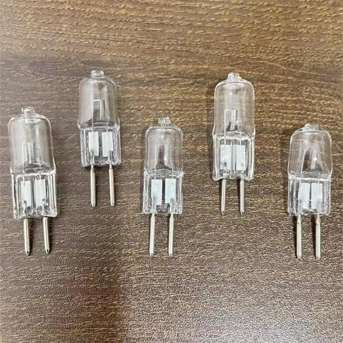 WYLIELAMSH 5pcs Capsule Lamps 12V G5.3 Halogen Light Bulbs GU5.3 Bi-Pin Base 12V-35W