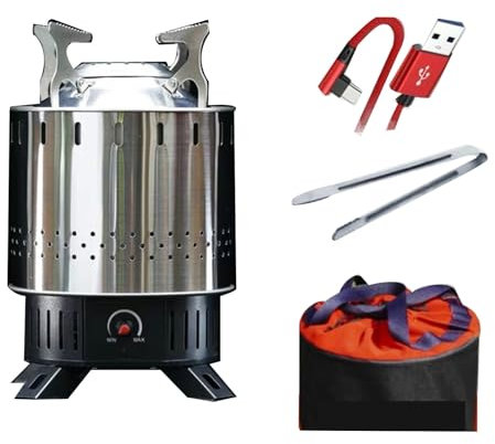 Horno De LeñA Estufa de Leña Estufa de Leña Pellets con Rejilla para Olla, Estufa de Leña Pequeña Interior con Pies de Estufa Extraíbles, Estufa de Leña para Acampar para Cocinar Tienda de C