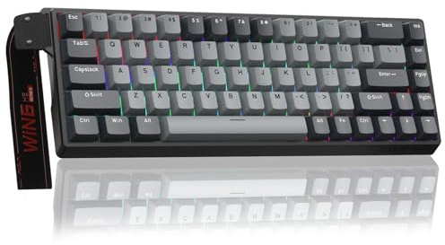 AULA WIN68 HE PRO Hall Effect Gaming Keyboard,Adjustable Actuation Rapid Trigger,0.02mm RT Accuracy,8000Hz,RGB Backlight,USB-C Wired,60% Percent Magnetic Keyboard