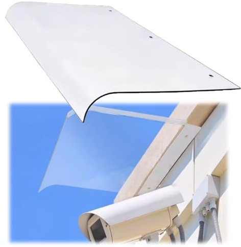 KDDFN Auvent de Fenêtre Invisible,Marquise Solaire Abri Transparent,Marquise de Porte d'Entrée,Résistante Toit Abri de Protection Contre la Pluie et UV,pour Extérieur (Flat,40x50cm/16 x20)