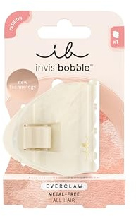 invisibobble EVERCLAW M Evershine (1 unidad) – Pinza sin metal con acabado dorado – Reciclable y respetuosa con el cabello – Para mujeres, peluquería y uso diario