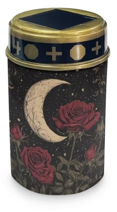 HUGS IDEA Décoration de jardin en forme d'ange en forme de rose rouge - Lumières solaires pour tombes - Étanche - Lanterne religieuse pour cimetière