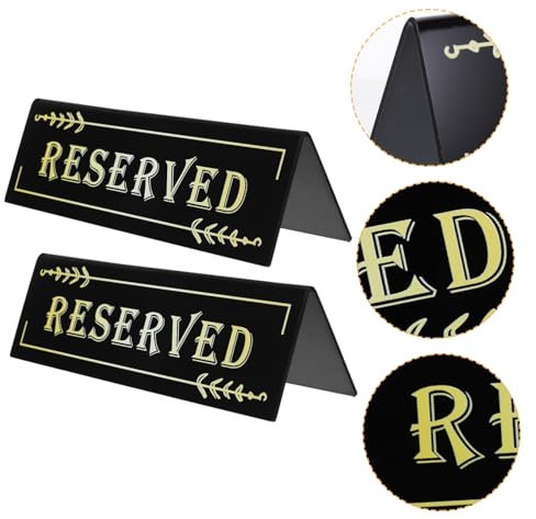 Gadpiparty 2 Stück Reserviert Schild aus Acryl für Restaurant Elegante Tischaufsteller für Hochzeiten und Veranstaltungen Stabil und Bruchsicher für Sitzplatzreservierungen