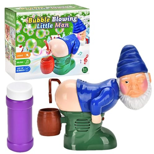 Santa Claus Bubble Maschine, automatische Seifenblasenmaschine, Seifenblasenmaschine mit lustigen Lichtern und Musik für Weihnachten, seltsame Party und Geschenke für Kinder (blau)