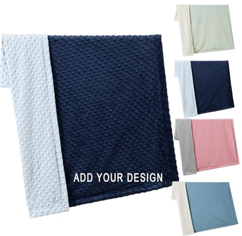 Generico 100cm Personalizzato ricamato Cotone Coperta Neonato Con Nome maglia Coperta Per Passeggino Regalo Morbida Maglia Di Cotone Nap coperta Coperta per 100×90cm (Turquoise)