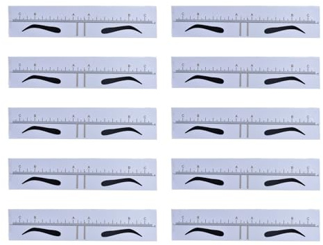 Semi Permanent Make Up Guide Lineal Messwerkzeuge Augenbrauen Schablone Vorlage Pflege Brauen Formen Styling 10 Pack Form Vorlage Messwerkzeug Schönheitssalon Permanent Balance