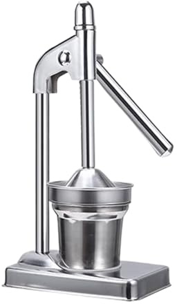Exprimidor manual de cítricos, 20 x 14 x 38 cm, exprimidor de acero inoxidable para el hogar, cocina, fiesta, extractor práctico para exprimir diferentes cítricos como naranja, pomelo, lima, U