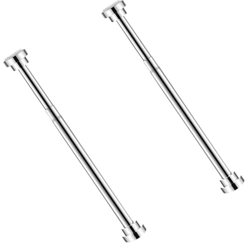Extendable Pole Telescopic Adjustable Tension Rod Stainless Steel No Drill Non Slip for Curtain and Home Use (Available,21.75 to 33.5)
