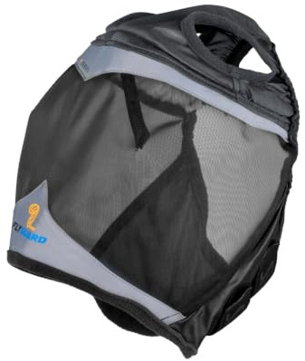 Shires FlyGuard Pro - Maschera antimosche a maglia fine con foro per le orecchie, taglia pannocchia, leggera e traspirante, protezione contro mosche e insetti, vestibilità comoda e sicura per