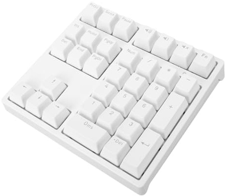XUMIUZIY Tastierino Numerico, Tastierino Numerico Meccanico con Retroilluminazione RGB, Interruttori Blu Hotswap, Copritasti PBT, TastierinoNumerico Cablato USB a 34 Tasti (WHITE)