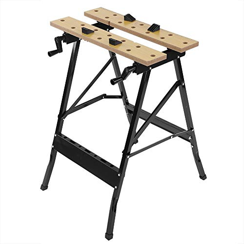 Klappbarer Arbeitstisch Werkbank, Mobile Arbeitstisch Klappbar Tragfähigkeit von 220 kg Multifunktionstisch für Sägen, Schleifen, Lackieren, Leimen