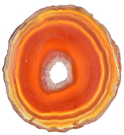 Tranche D'agate Pierre de Cristal Dessous de Verre en Pierre Coasters pour Boissons Décoration 80-100mm, rouge, 80-100mm