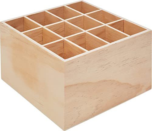 VBS Schreibtischorganizer mit 12 Fächer 18x18x10 cm Stiftablage Stifte-Halter Schreibtischordnung Sortierablage Kindergarten Schule Künstler