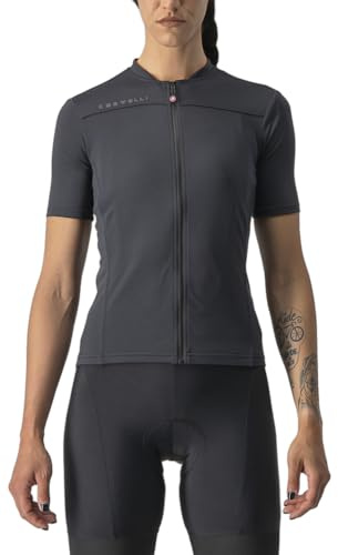 Castelli Damen Anima 3 Jersey Sweatshirt, Hellschwarz/Rot, L EU