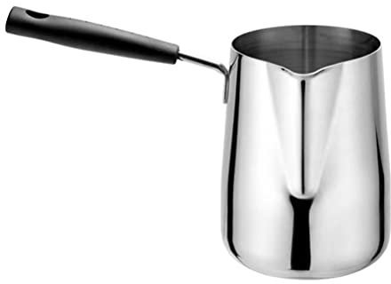 HEMOTON 1stk Milch Becher Mit Griff Espresso-nivellierer Karamell-schmelztiegel Zum Aufschäumen Von Kaffee Espressowärmer Kaffee Espressomaschine Edelstahl 304 Haushalt Thermosbecher