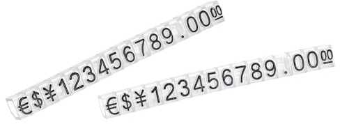 sourcing map 16 Satz Verstellbar Abnehmbar Mini Würfel Preisschild Display Nummer Buchstabe Preisschild Ständer Kit für Ladentheke Schwarz Klar 3.8x6.9mm