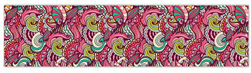 MuchoWow® Balkon Sichtschutz Sichtschutzmatte Balkonbanner Abdeckung für Terrasse Balkon Windschutz Blickdicht Wetterfest 300x80 cm Blumen - Blätter - Regenbogen - Design