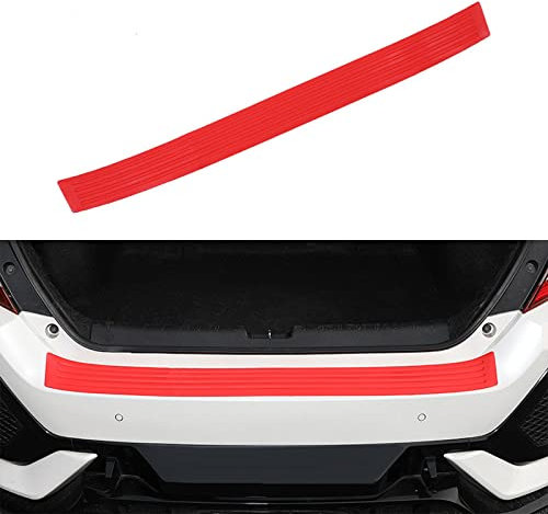 Larcele Universal Auto Ladekantenschutz 90 x 8 cm Anti-Scrape-Gummi-Stoßstangenschutz für Die hinteren der Meisten Autos QC/FHT-01 (Rot)
