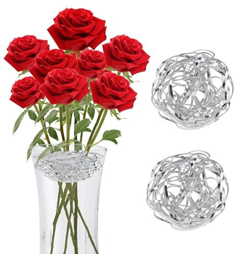 Ikebana Kenzan, Feste Blumendekoration, Werkzeug, Aluminium, Kenzanblüte, Blumenarrangement für Vasen, Haus, Floristen, Blumendekoration, Silber, 2 Stück