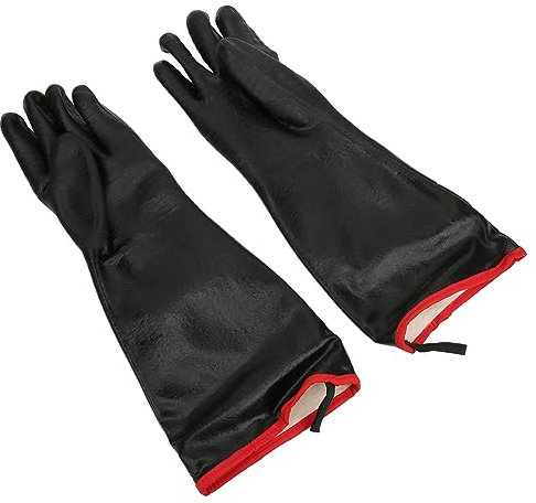 flexman Gants de Sécurité Résistants au Feu et à la Chaleur, Gants de Barbecue, Gants Lourds Imperméables Ignifuges et Résistants à L'Huile pour Viandes Chaudes, Bois de Chauffage
