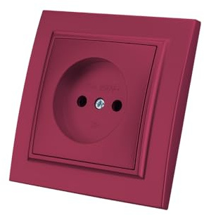 Enchufe de pared empotrado,Juego de enchufes eléctricos de pared,Enchufe de pared interior 250V AC 16A,enchufe de sin conexión a tierra burdeos,EP-03