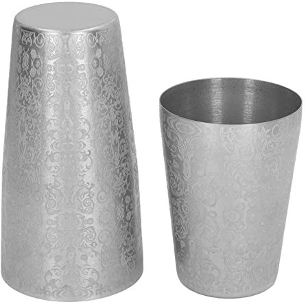 Cocktail Shaker Set Engraved Design 304 Stainless Steel for BAR Bartender