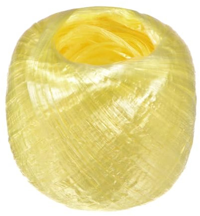 M METERXITY Cuerda de Poliéster Nylon Plástico 4cm Ancho 310M Longitud Rollo de Cuerdas Plásticas para Hogar Manualidades/Jardinería/Embalaje/Transporte [1017FT/12204 Amarillo]