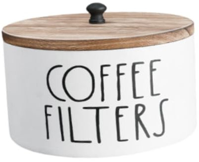 F Fityle Aufbewahrungsbehälter für Kaffeefilterhalter, dekorativ, Holz, Organizer, Ständer für Kaffeefilterpapier, Kaffeefilterbehälter fürs Büro