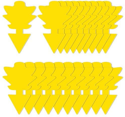 RUN HELIX 20 PCS Dual-sided Fruit Fly Traps, Yellow Fungus Gnat Sticky Catcher For Indoor and Outdoor Insects, Waterproof Fly Stickers for Mosquitos, Flying Aphid, Whiteflies, Fruit Flies and Vermin