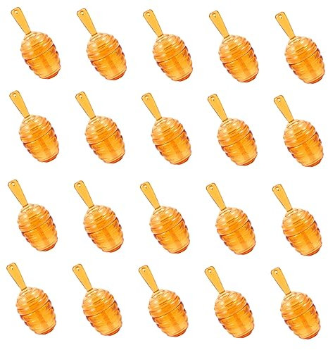 minkissy 20 Pièces Distributeur De Sirop De Brillant À Lèvres En Nid D'Abeille Pot De Miel Avec Couvercle Tubes De Brillant À Lèvres Transparents Cuillères À Miel Distributeur De Miel
