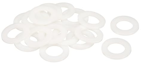 QUARKZMAN 20 Pcs Arandelas Planas, Pasacables de Nylon M20 20Mm Id 35Mm Od 3Mm de Grosor Arandelas Plástico para Juntas de Hojas de Plástico Espaciador de Sellado Anillo, Blanco