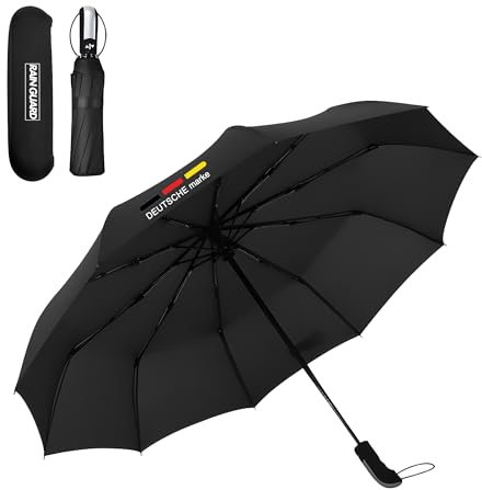 Selective Cards| Rainguard Regenschirm,Sturmfest Automatik Auf & ZU,inkl. Schirm-Tasche & Reise-Etui, Tragbarer & Faltbarer Taschenschirm klein, Äußerst Wasserdicht & Robust,für Männer & Frauen