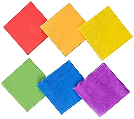 ULTECHNOVO 120stücke Bunte Servietten Papierhandtücher Bunte Servietten Partyservietten Cartoon-taschentücher Kosmetiktücher Für Party Bankett Shop