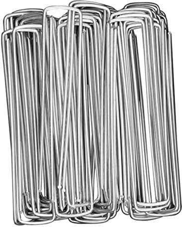 HEMOTON 30 Pièces Piquets de Fixation Lot de Piquets de Jardin Robustes pour Tissu de Paillage Fixation de Gazon Décorations Extérieures