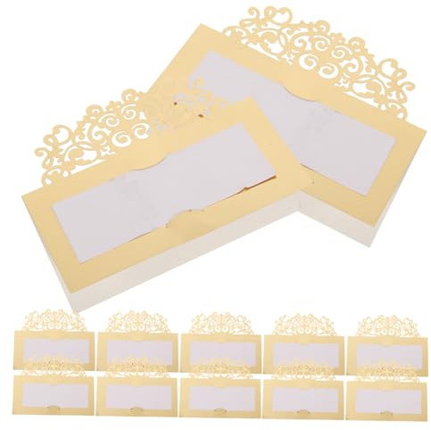 Toddmomy 20 Piezas Tarjetas de Mesa para Bodas y Fiestas Tarjetas de Asiento Elegantes para Decoración de Eventos de Asientos y Recepciones Diseño de Lazo Reflejado Prácticas y Fáciles de