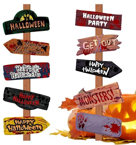 Decoración De Jardín Halloween | 10 Accesorios Fotos Fiesta Halloween | Suministros Fiesta para Pared Patio Casa | Tumbas Jardín Carnaval Celebraciones