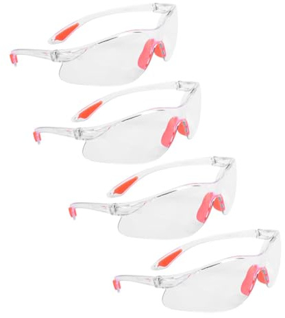 GRIRIW 4 piezas Gafas de Seguridad de con Lentes de Policarbonato Antirrayado Protección para Trabajos Construcción Laboratorio y Ciclismo