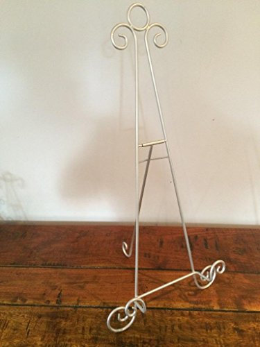 Silver Effect Iron Easel 18 inch Holder Display Artwork Picture Canvas Menu Book Plate Wedding Stand Hobbies Craft AA-17s