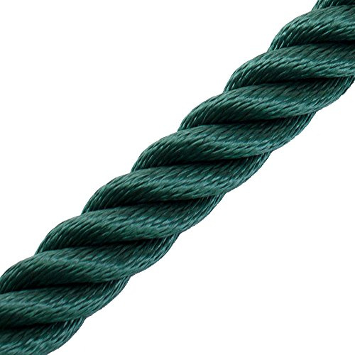 Handlaufseil/Absperrseile - 30mm -Soft Touch - 4fach geschlagen Farbe: dunkelgrün - 3 Meter