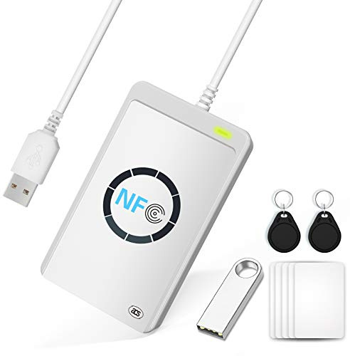 USB NFC RFID Reader Writer Kartenleser Chip RFID Lesegerät Fast NFC Reader Schreiber ACR122U ISO14443A/B Kontaktlos ID Card Verfasser, 424Kbps M1 UID