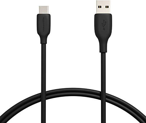 Amazon Basics USB-C-auf-USB-A 2.0 Schnellladekabel, 480 Mbit/s Geschwindigkeit, USB-IF-zertifiziert, für Apple iPhone 16/15, iPad, Samsung Galaxy, Tablets, Laptops, 0.9 m, Schwarz
