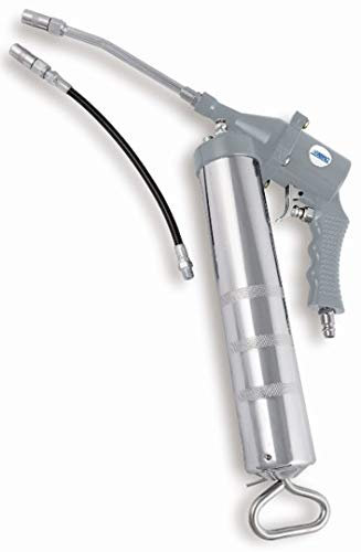 ABAC Pistola Ingrassatrice G-911, Pistola con Tubo Lubrificante Rigido e Flessibile Inclusi, Capacità Cilindro 400 ml, Grigio