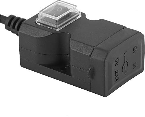 Dioche Motorrad USB Ladegerät, 12V Dual USB Port Motorrad Ladegerät Wasserdichtes Lenkerladegerät 5V 1A / 2.1A Adapter Telefonsteckdose