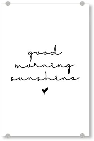 artboxONE Acrylglasbild 60x40 cm Typografie Good Morning Sunshine - Bild Spruch Badezimmer elegant