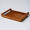 Vesta Homes Plateau de service en bois pour maison/cuisine/restaurant/bureau/table à manger/bois d'acacia de qualité supérieure/finition teck 38 x 25,5 x 5,7 cm Marron
