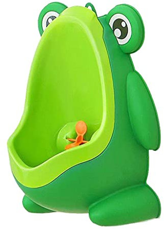 Gralara Jungen Pinkeln Toilettentrainer Frosch Töpfchen Urinal, Saugnapf, Grün