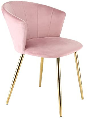 RayGar Dunelm Sedia da Pranzo Accent, Metallo, Rosa, Taglia Unica