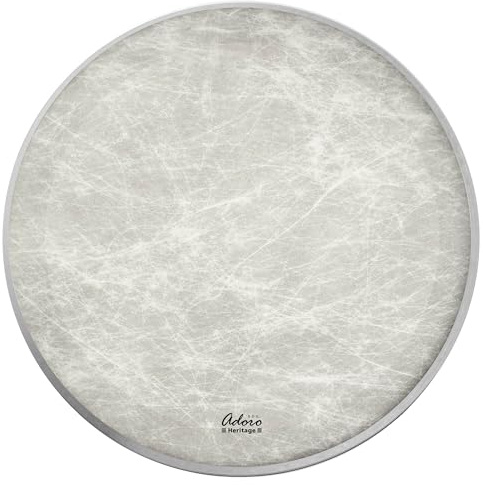 18“ Adoro Heritage Naturfell Imitat Schlagzeugfell für Bass Drum incl. Muffler